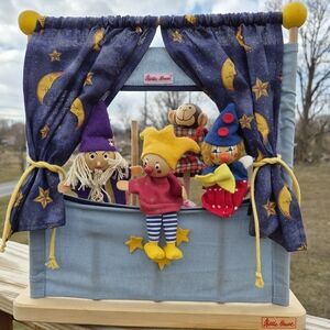 Kathe Kruse Finger Puppet Theatre Clowns Jester Monkey Wizzard Screen Free